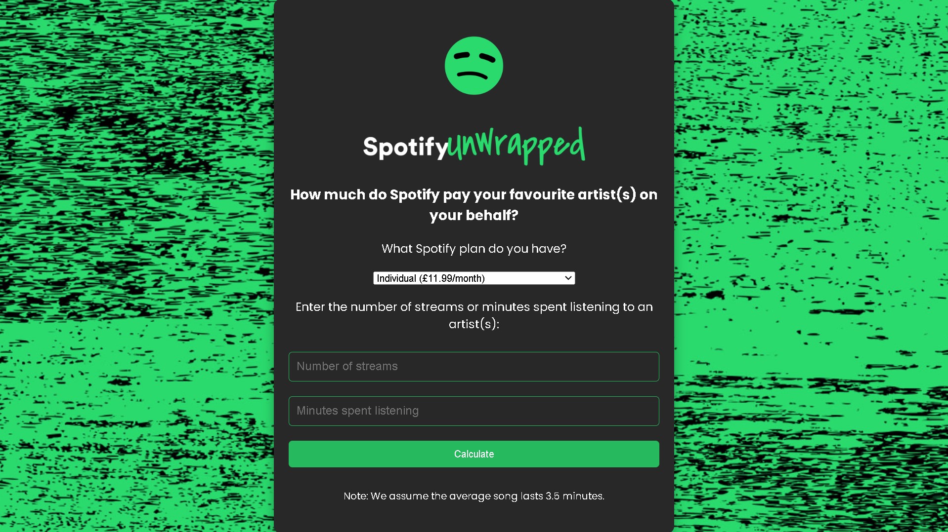 “Spotify Unwrapped” Parody Site Shuts Down Amid Criticism of Artist Pay Disparity